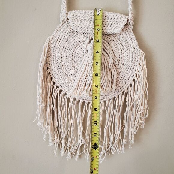 Boho Crochet Fringe Purse  - Picture 2 of 5